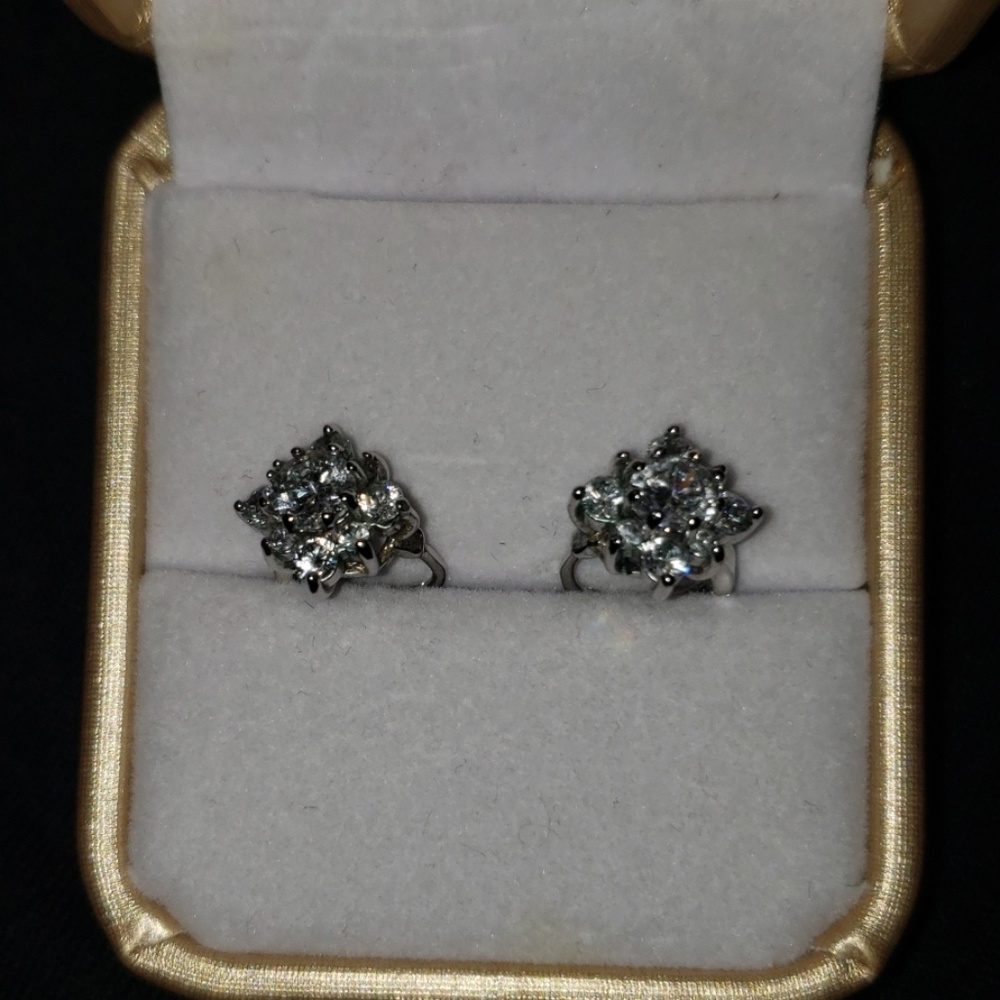 Cubic Zirconia Silver Earrings